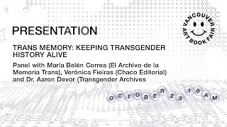 VABF 2021: Trans Memory: Keeping Transgender History Alive (Panel)