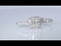 2.77ct princess diamond halo engagement ring set gia cert appr $14k $5500