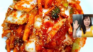 How to make kimchi(easy kimchi), 막김치, Mak Kimchi(Ces)
