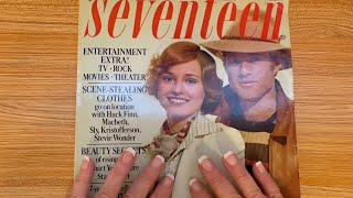 🍒ASMR Whisper 1970s Seventeen magazine Flip Through ✨Fall asleep fast