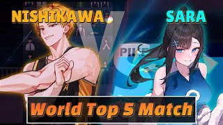 The Spike Volleyball 3x3 !! World Top 5 Match !! NISHIKAWA Vs SARA !! Full Gameplay