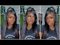 HALF UP - HALF DOWN With Side Swoop Wig Install FT: AMANDA HAIR