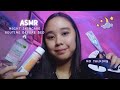 ASMR Doing Your Night Skincare Before Bed 💤 (No Talking)  - Layered Sounds, Tapping, Hair Brushing)