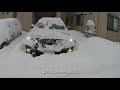 雪が積もった日の雪国の日常　雪下ろしから雪に埋もれた車を出すまで　日産エクストレイルt32