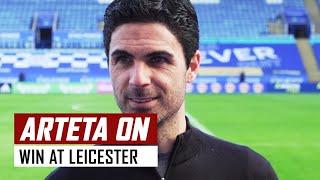 'I'm really proud... we never give up!' | Mikel Arteta post-Leicester interview | Premier League