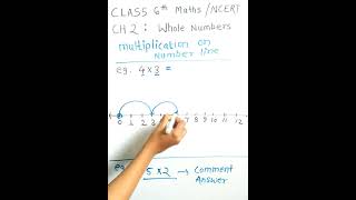 Multiplication on number line / CH -2 : Whole Numbers / class 6th /maths / ncert