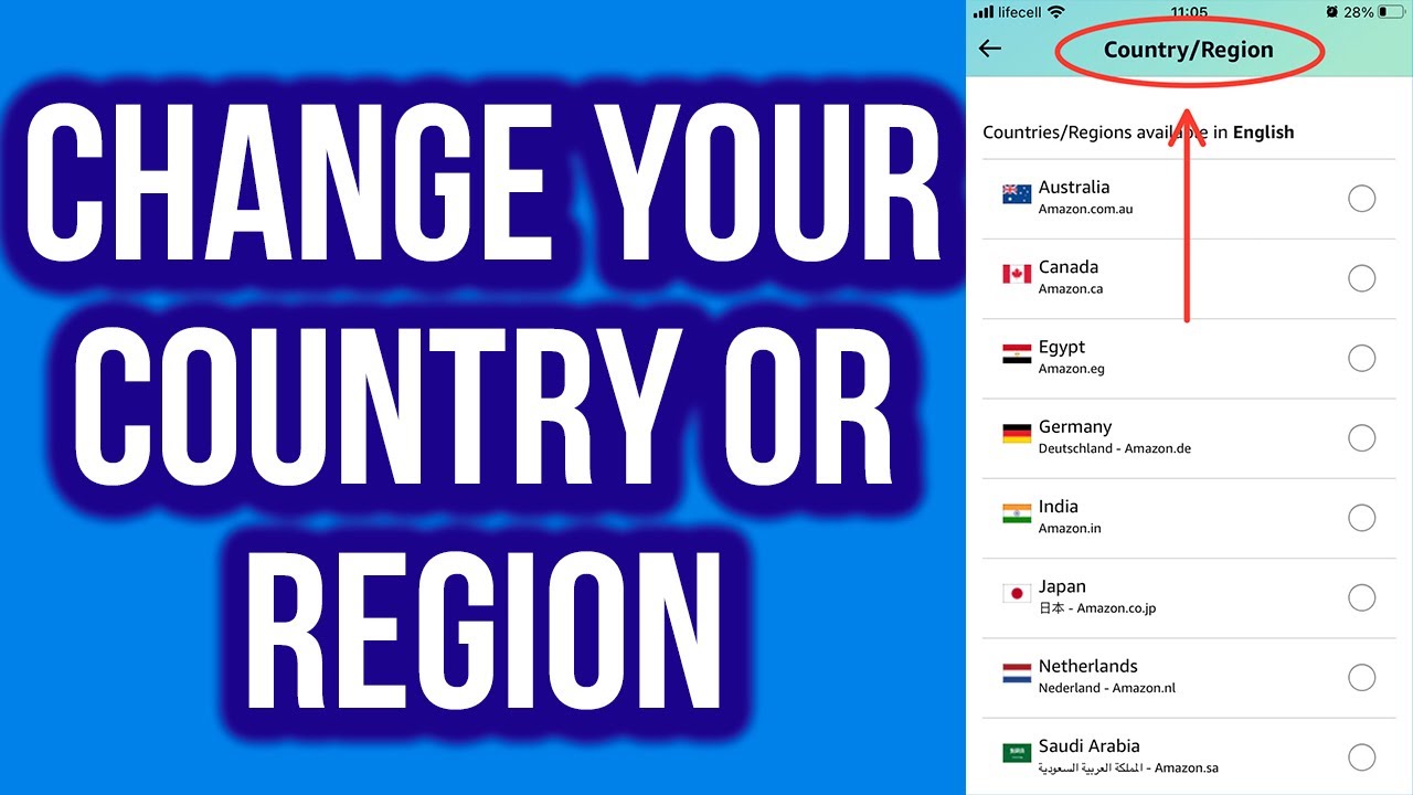 How To Change Your Country Or Region On Amazon App (iPhone/IOS/Android ...