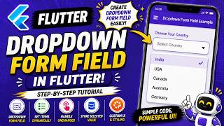 FLUTTER ANDROID - DROP DOWN FORM FIELD || TUTORIAL