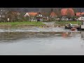 germany reinhardshagen car ferry crosses the weser river