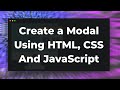 JavaScript Modal Popup: Create a modal using HTML, CSS and JavaScript