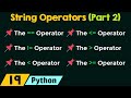 String Operators in Python (Part 2)