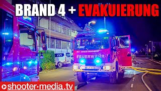 🔥 Brand 4 mit Evakuierung von 25 Personen 🔥 | 🚒  Feuer droht auf Wohnheim überzugreifen 🚒