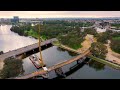 Causeway Bridges Boomerang Pylon Install