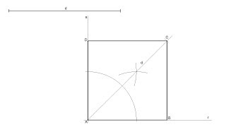 How to draw a square knowing the length of its diagonal
