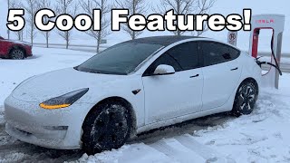 Here's 5 Cool Tesla Model 3 Features!
