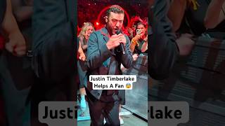 Justin Timberlake Helps Fan In The Crowd…