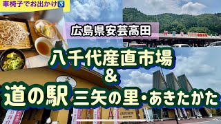 キンキンに冷えてやがる名水が飲み放題！✨広島の道の駅【三矢の里あきたかた】＆【八千代産直市場】へお出かけ😄♪ワンちゃん🐶喜ぶ犬専用鹿肉や、トリックアート、１本60円の激安大根まである楽しい場所です