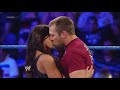 daniel bryan and aj lee kiss smackdown july 3 2012