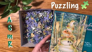 ASMR Request/Working on puzzle (No talking) Shuffling puzzle pieces