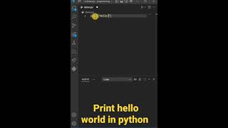 Print hello world in python || Print hello world in python in vs code