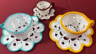 Tacita decorativa a crochet paso a paso🧶