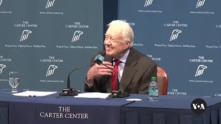 At 100, former President Carter votes for Kamala Harris | VOA News