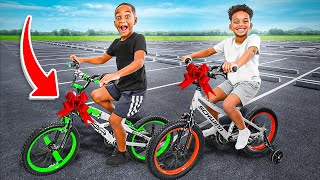 SURPRISING DJ & KYRIE WITH NEW BIKES | The Prince Family Clubhouse