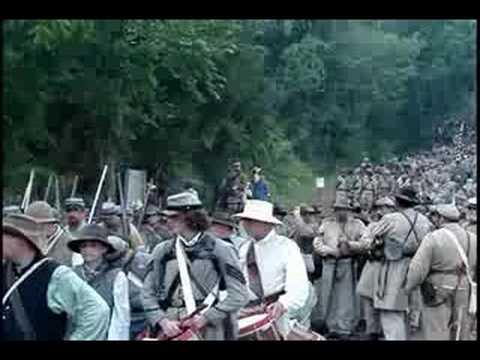 Gettysburg 2008 Civil War Reenactment NVA Marching into Battle