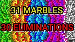 31 Unique Marbles & 30 Times Eliminations - Elimination Marble Race in Algodoo | 45 |