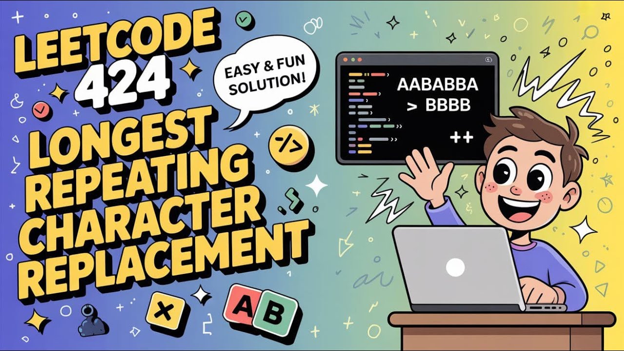 Leetcode 424 Longest Repeating Character Replacement Easy Fun