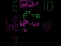 Solve the Exponential Equation e^(3x) = 10 #shorts