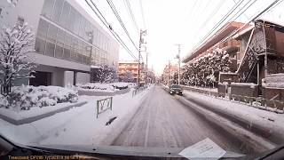 2018年1月23日　東京大雪　赤堤通り　甲州街道抜け道　デコボコガリガリ凍結道路　22