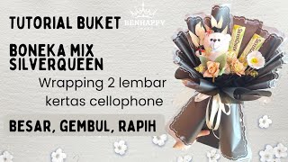 TUTORIAL BUKET CUKUP 2 LEMBAR KERTAS CELLOPHONE | BUKET BENTUK MANGKOK