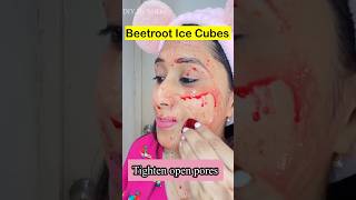 I Tried Beetroot Ice Cube on Face  | Beat the heat with this skincare remedy #summervibes #shorts