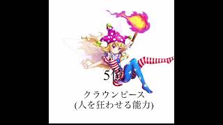 個人的東方キャラ初見殺しランキング