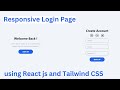 Responsive Login Page in react js and tailwind css | login Page in React | react tutorials.