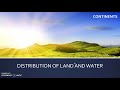 distribution of land and water in geography