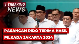 BREAKING NEWS - Ridwan Kamil \u0026 Suswono Buka Suara Soal Batal Gugat Pilkada Jakarta ke MK