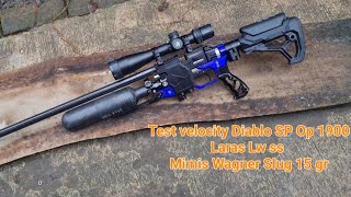 Test Velocity unit Diabll Sp op 1900 15 hr Wagner Slug