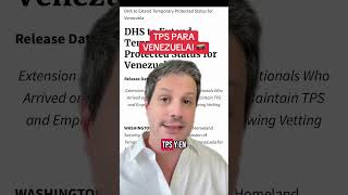 🇺🇸 TPS para VENEZUELA! 🇻🇪 Última Hora!