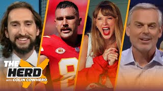 How Taylor Swift helps Chiefs Super Bowl odds, Sean Payton vs Russell Wilson, Joe Burrow | THE HERD