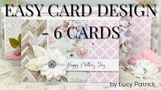 6 GORGEOUS CARDS - ONE CARD DESIGN - CREATE A MOTHER'S DAY CARD TODAY!! Card making tutorial & ideas