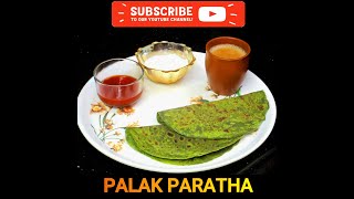 PALAK PARATHA/ पालकाचे पराठे / पालक के पराठे