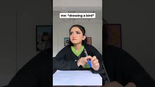 Drawing a realistic bird