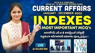 Most Important INDEXES Current Affairs 2022💥(100% Exam Oriented) SSC | BANK | RAILWAY | APPSC| TSPSC