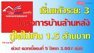 โครงการบ้านล้านหลัง ระยะที่3 วงเงินกู้สูงสุด ไม่เกิน 1.5ล้านบาท ต้องเตรียมอะไรบ้าง