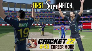 Debut Match - IPL Dream comes true Indian premier league 2026 - Career Mode Cricket 22 Gameplay