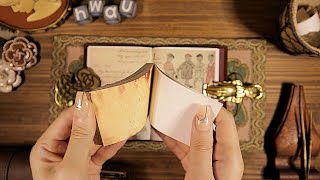 ASMR Decorating a Vintage Journal 📜 빈티지 다꾸 | Journaling Ideas diy | hwaufranc