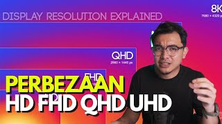 Apa perbezaan resolusi HD UHD QHD 2k 4k 8k 1080p