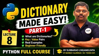 Python Dictionary Full Tutorial 🐍 | Part 1 | Lecture 8 | All Methods Explained